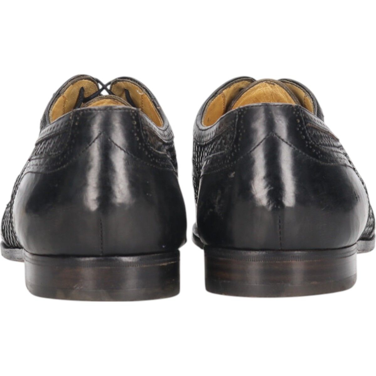 古着 コールハーン COLEHAAN 編み込み ウイングチップシューズ