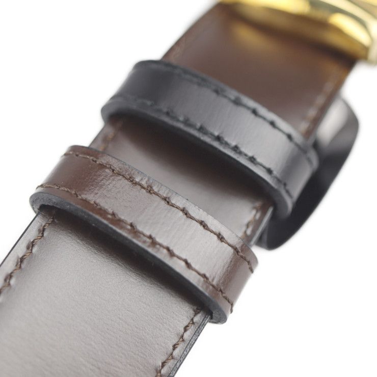 CARTIER カルティエ ベルト レザー ブラウン ブラック ゴールド