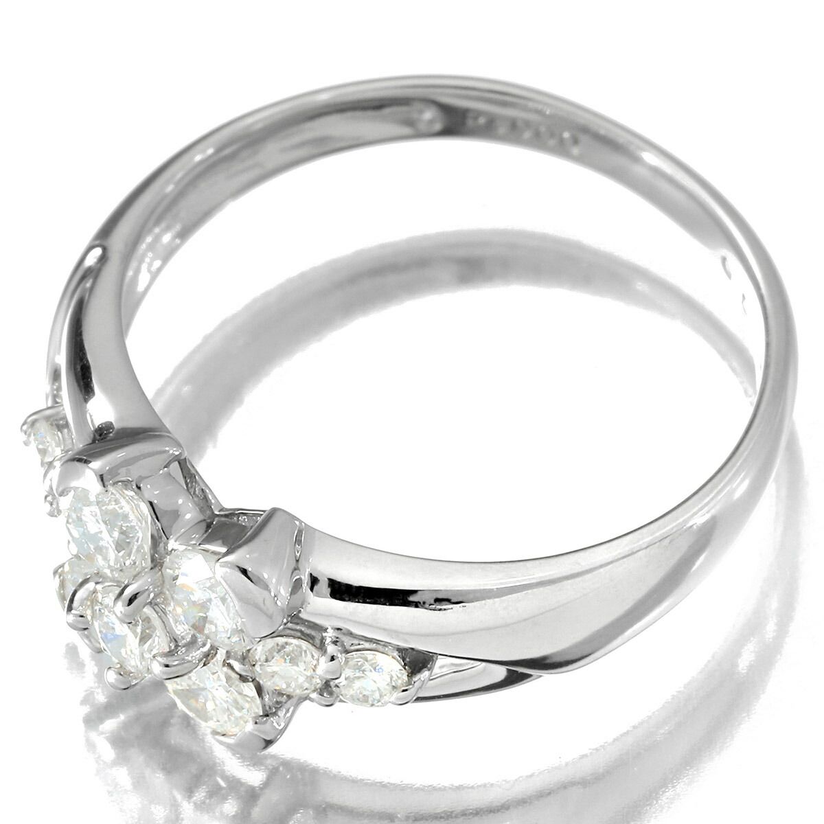 ダイヤ0.50ct フラワー デザイン リング 12号 pt900 ダイヤ ダイヤ0.50ct フラワー デザイン リング 12号 pt900 ダイヤ