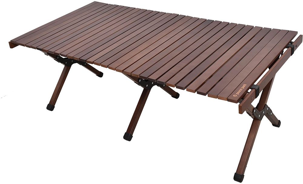 ピースパーク peace park アウトドア フォールディングウッドテーブル ラージ PP0231BR BROWN