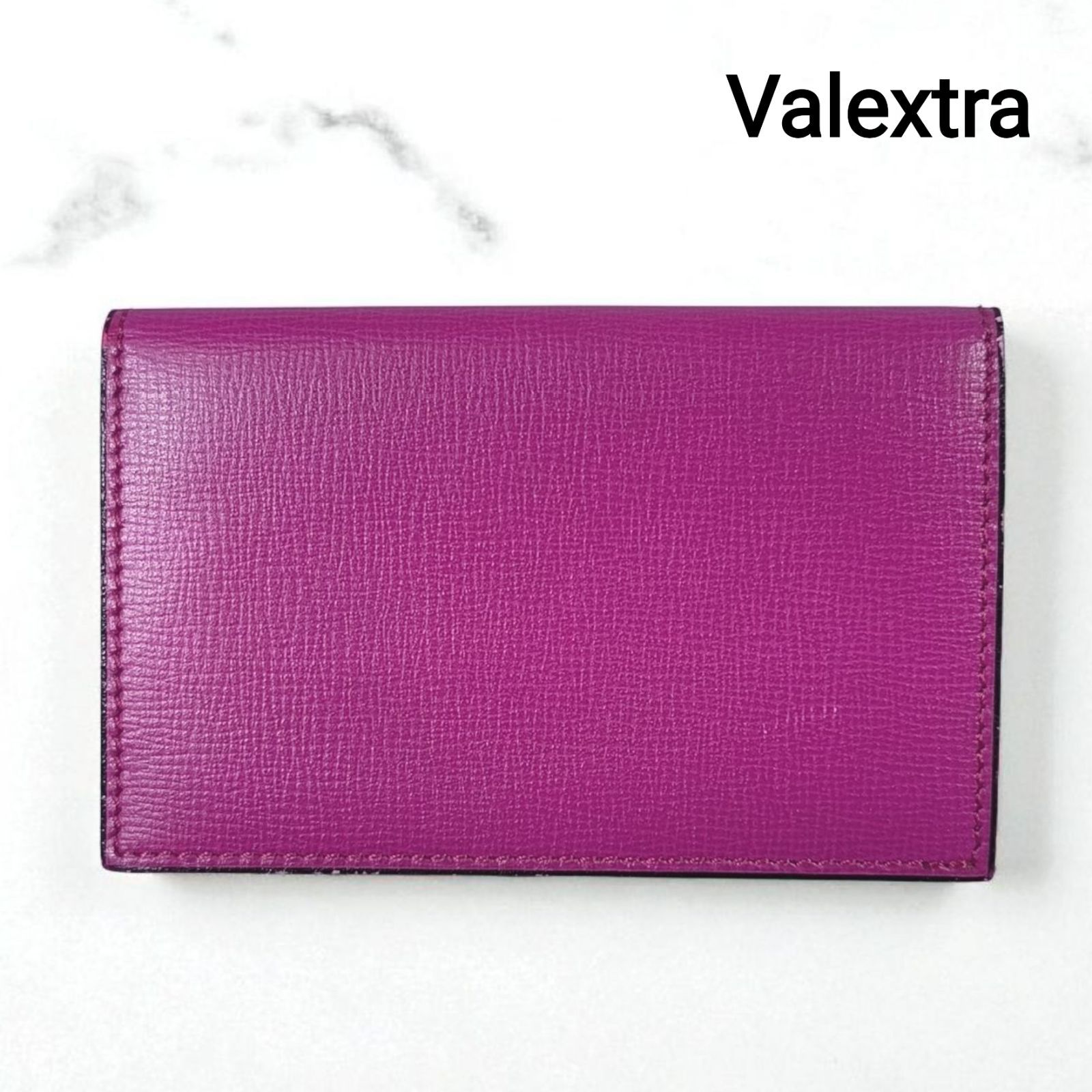 ️ Valextra ヴァレクストラ カードケース ショッキングピンク