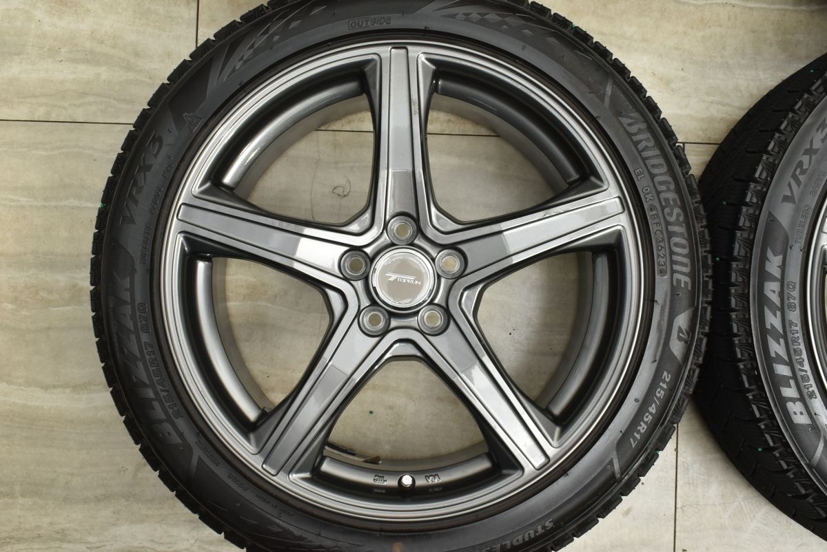 バリ溝 トップラン 17in 7J 53 PCD100 ブリヂストン ブリザック VRX3 215|45R17 プリウス カローラスポーツ ツーリング 86 BRZ FFCRYSTALESIA_COM