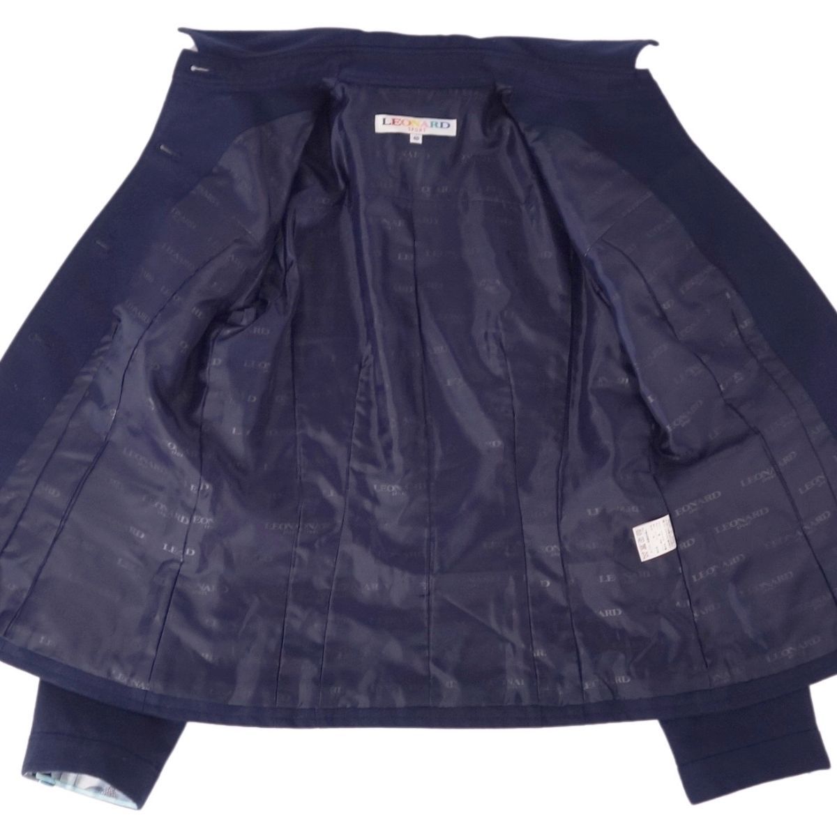 leonard レオナールスポーツ 軽量 ダウンコート ネイビー 44｜Yahoo