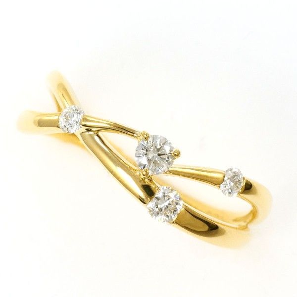 K18YG リング RING 指輪 11.5号 ダイヤ 0.21 総重量約2.6g