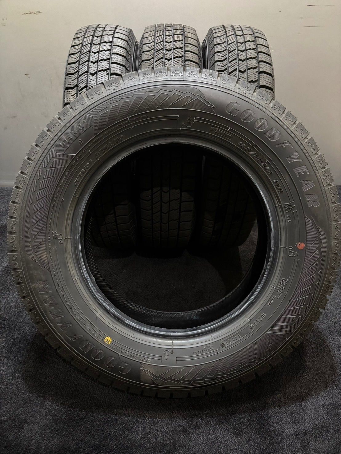 155 80R13 GOODYEAR ICE NAVI 8 21年製 スタッドレス 4本 パッソ ブーン 4-K330 TRITUETUBI_COM
