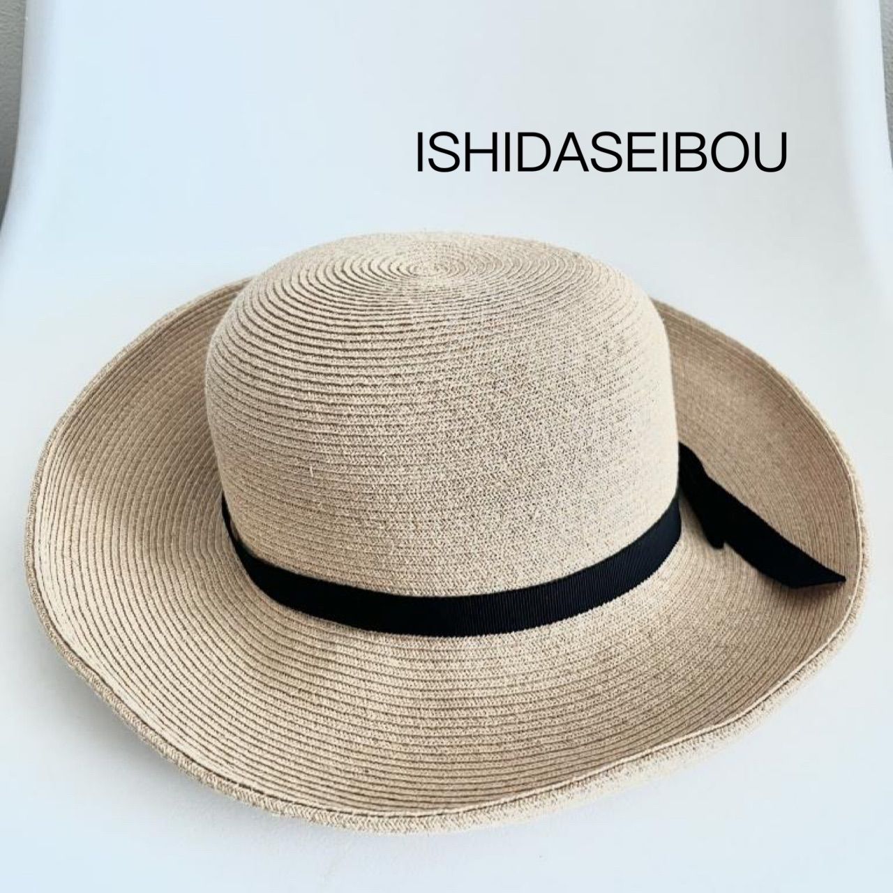 ☆ISHIDASEIBOU 石田製帽 日本製 ストローハット 麦わら帽子 S