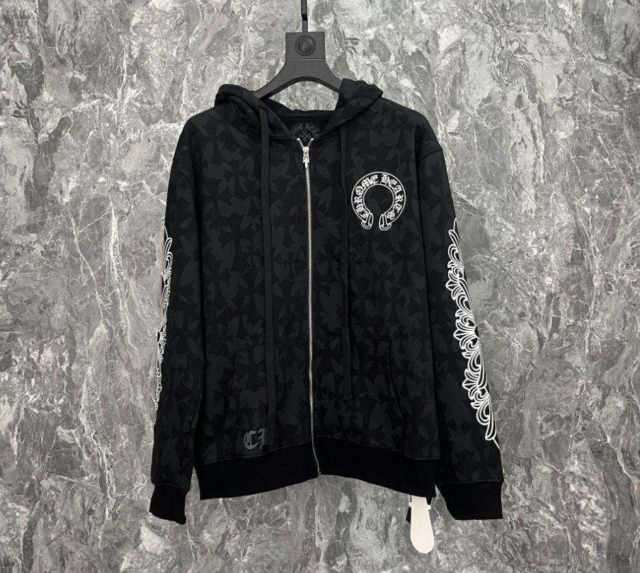 Chrome Hearts クロムハーツ ジップパーカー 長袖 十字架 柔らかい 快適 軽い 柔らかい トップス 長袖 人気 男女兼用 並行輸入品 2