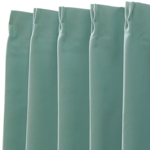 ニトリ 遮光2級 遮熱 防炎 156サイズ 25色 カーテン RD001 100X135cm 2枚入り ライトグリーン NITORI 7347201