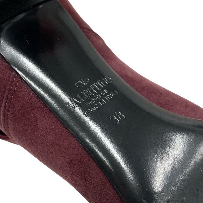VALENTINO ブーツ ショートブーツ 靴 シューズ スエード ブラウン系 ロックスタッズ 【マッデン】