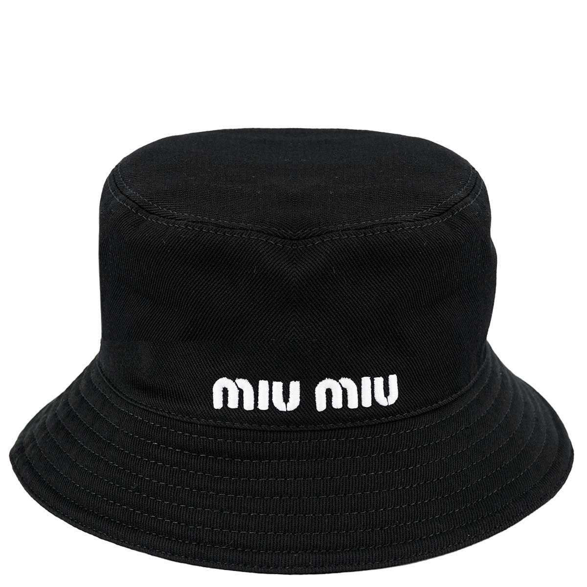 バケットハット MIUMIU ミュウミュウ 2023年春夏新作 DRILL 5HC196 2DXI CAPPELLI レディース 女性 帽子  F0967 NERO/BIANCO ブラック