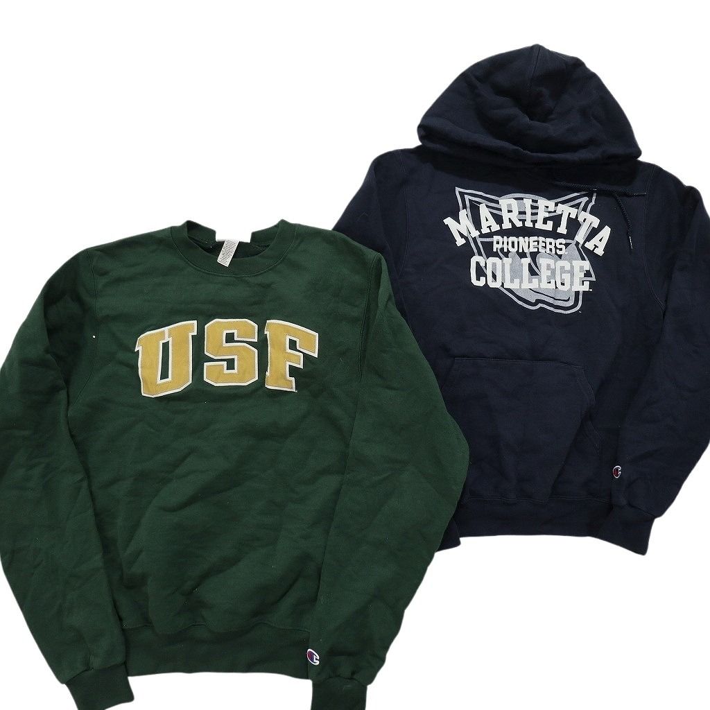 古着卸 チャンピオン Champion スウェット 8枚セット メンズ XS S フルジップ アーチロゴ カレッジ風 古着 NC1006