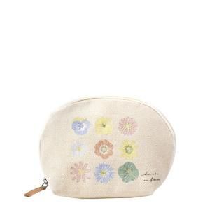 3営業日で発送 ケー イー アイ ito＆ 刺繍シェルポーチ 押し花 IT007-6 入数 10