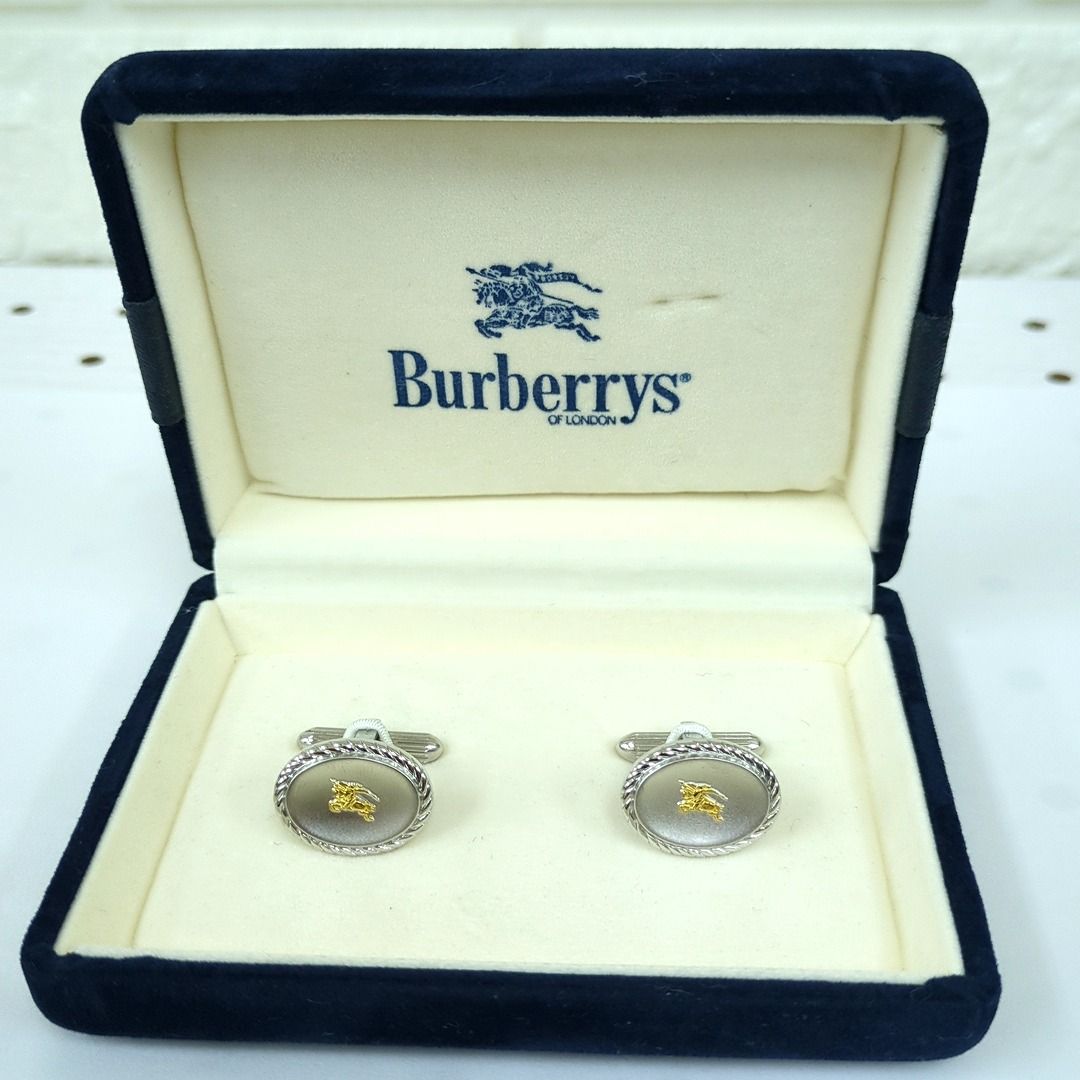 BURBERRY バーバリー 騎士 カフリンクス シルバー ゴールド メンズ