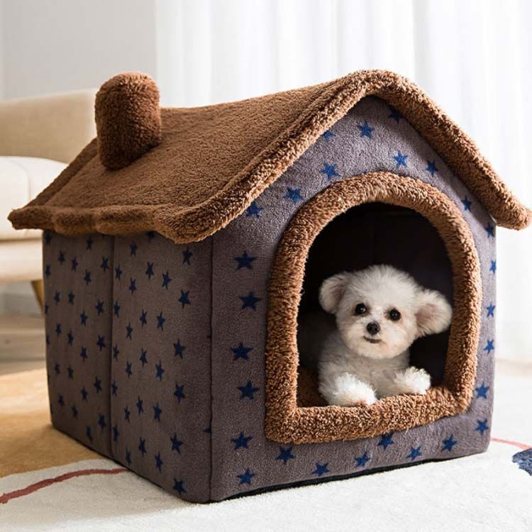 (M) 冬の保温猫のベッド小型犬とペット小屋の閉鎖式犬小屋を解体することができる 71z6zWczQZL._UF894,1000_QL80_.jpg