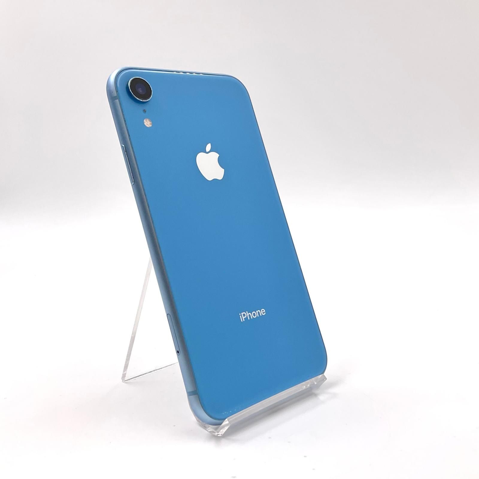 iPhone XR 64GB ブルー docomo 白ロム 動作確認済 85%【全額返金保証 