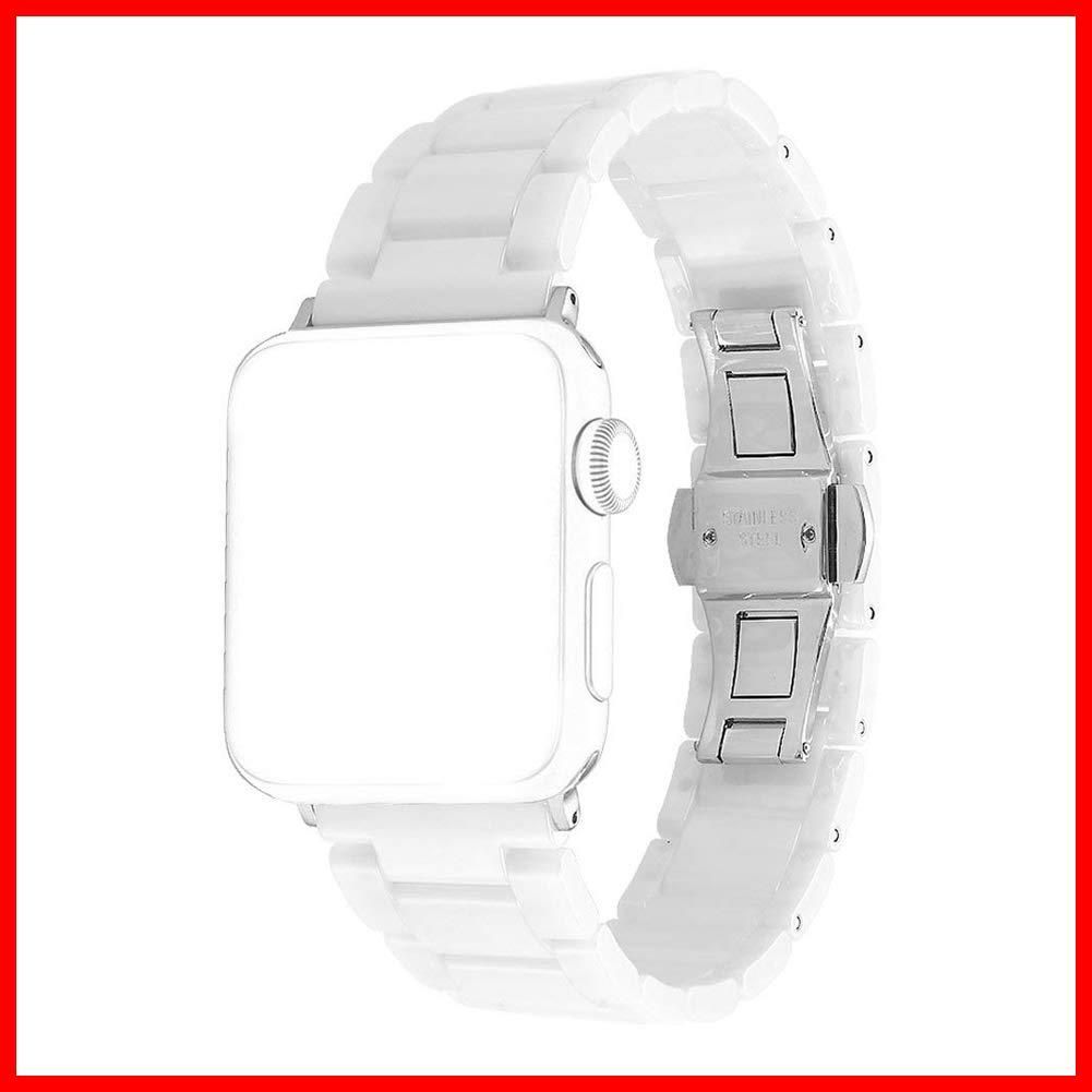 【在庫処分】バンド（ホワイト) 対応 41mm/40mm/38mm 5 Series Series SE 6 7 8 9 Watch Watch Apple Apple 長さ調整簡単 バンド バンド アップルウォッチ セラミック製 Sakulaya