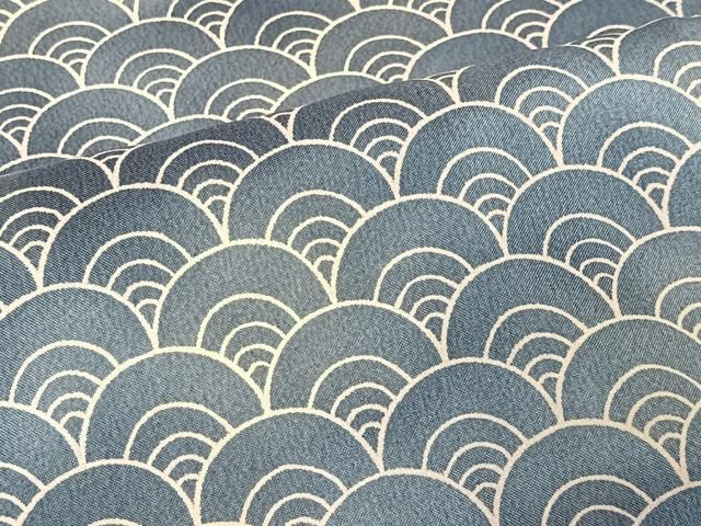 平和屋着物▽上質な小紋　単衣　青海波　正絹　逸品　AAAU6469iu 平和屋着物□上質な小紋 青海波文様 暈し染め 正絹 逸品 BAAL5068hz