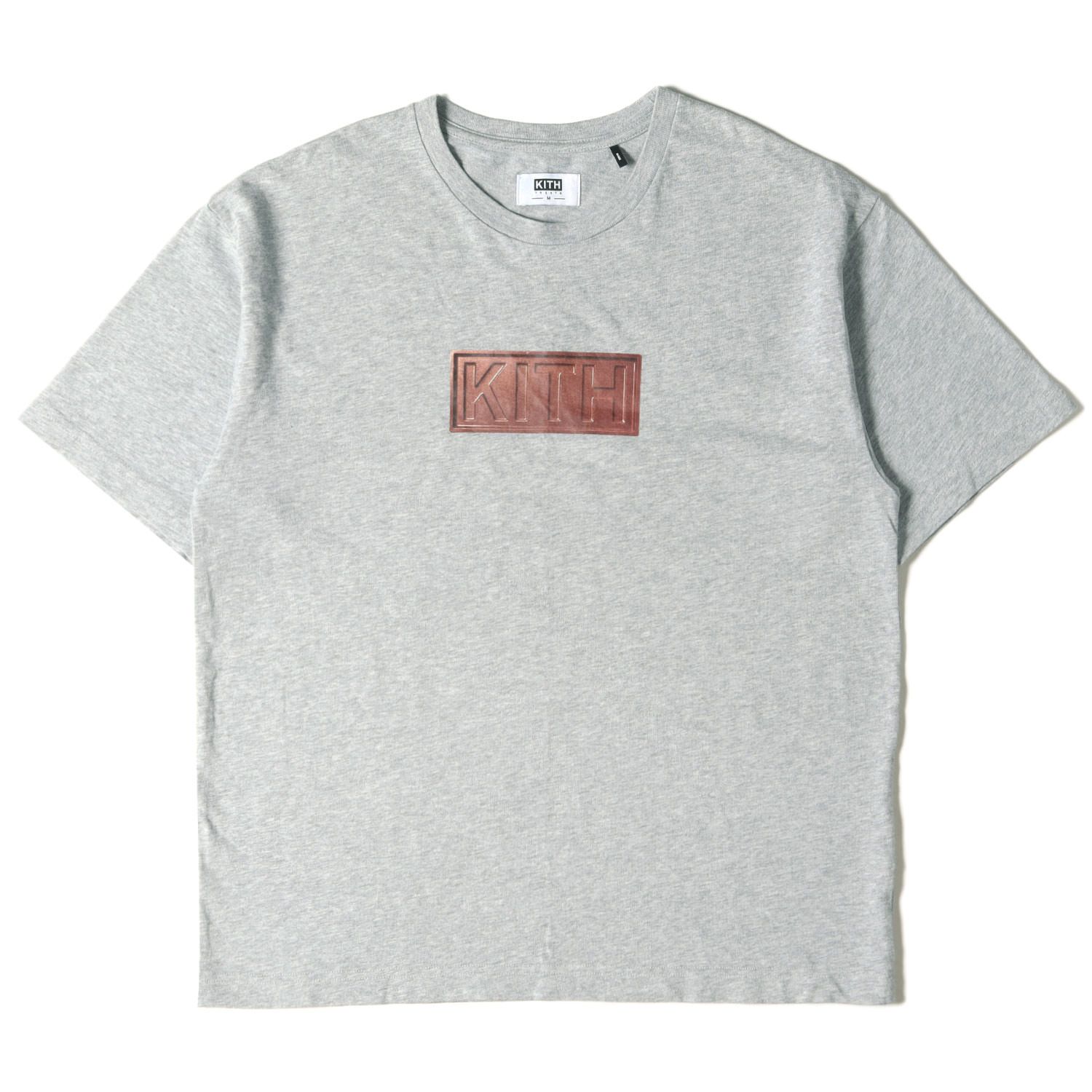 KITH NYC キス ニューヨークシティー Tシャツ サイズ:M KITH TREATS キス トリーツ チョコレート ボックスロゴ クルーネック ヘザーグレー トップス カットソー 半袖 BOX LOGO カジュアル ブランド シ