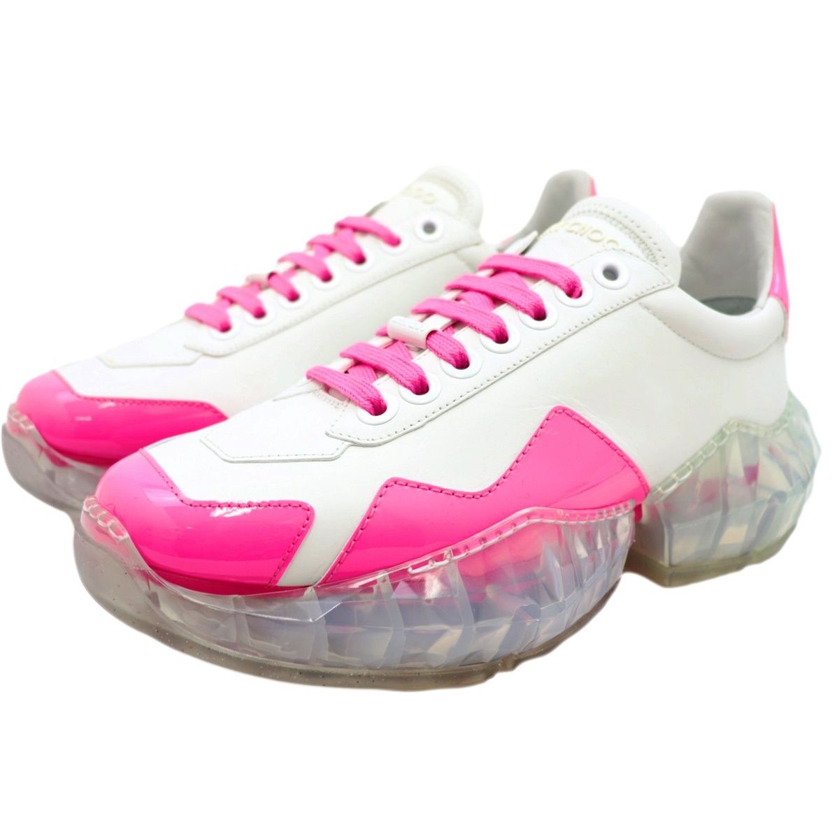 未使用 ジミーチュウ YK JEONG ダイヤモンド レザー ダッド 未使用 ジミーチュウ YK JEONG ダイヤモンド レザー ダッド