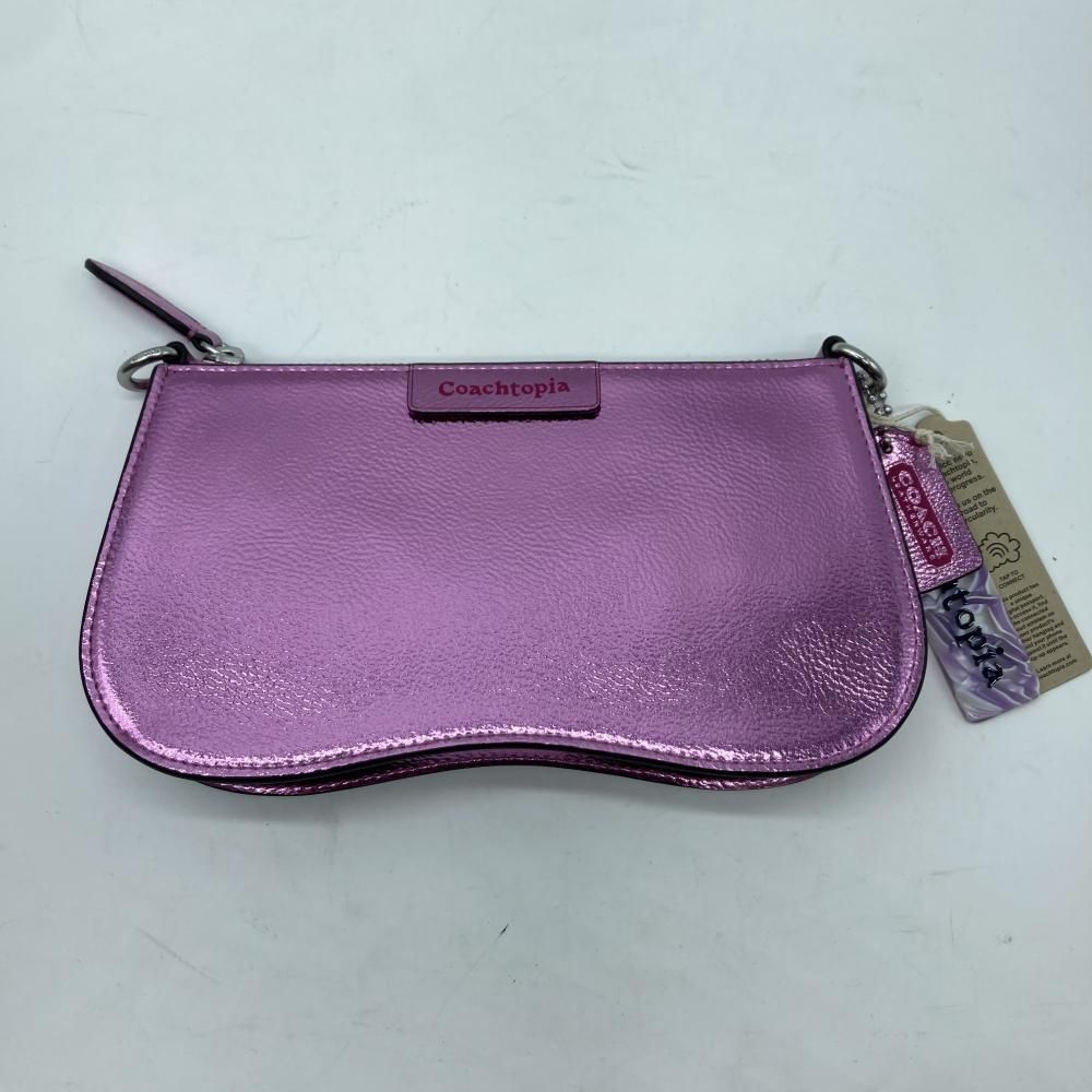 中古】Coachtopia スモール ウェイビー ショルダーバッグ メタリック 