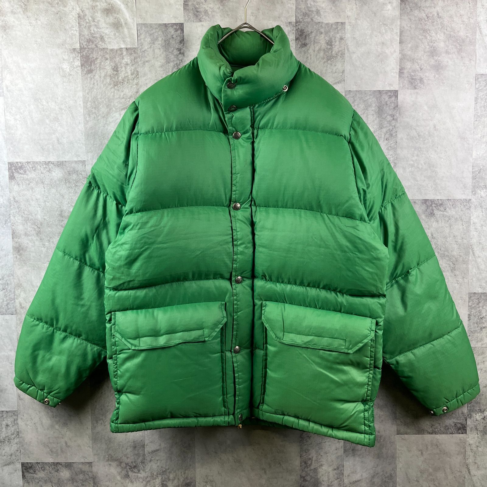 70s USA製 THE NORTH FACE ダウンジャケット 茶タグ リップストップ 