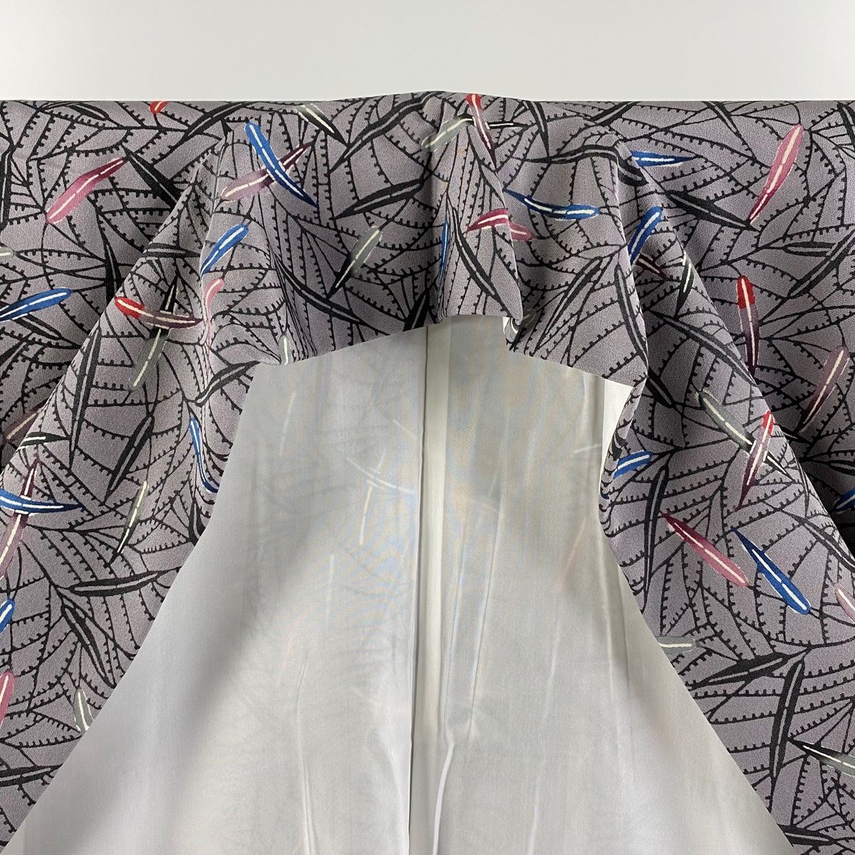 平和屋本店□極上 小紋 羅 単衣 市松吉祥文 逸品 未使用 CYAA2491s5