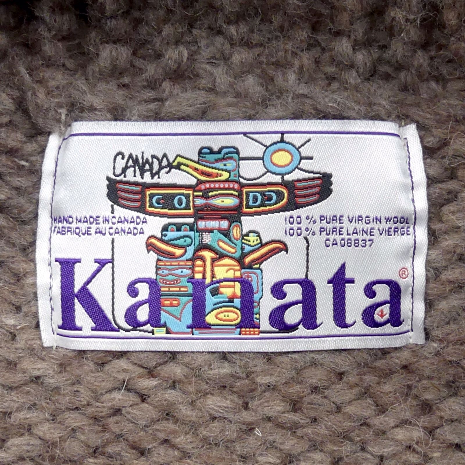 新品　Kanata カナタ カウチンセーター メープル柄 フルジップ カナダ製 新品 Kanata カナタ カウチンセーター メープル柄 フルジップ カナダ製