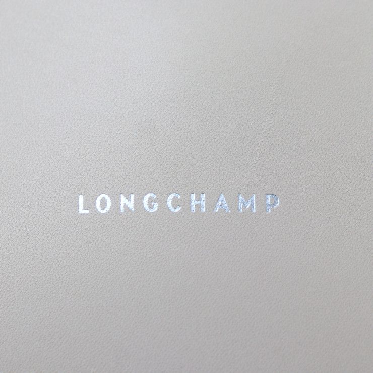 Longchamp ロンシャン トップハンドル トートバッグM ハンドバッグ - カーフスキン ライトベージュ系 シルバー金具 パリ プルミエ 【 本物保証】 - メルカリ