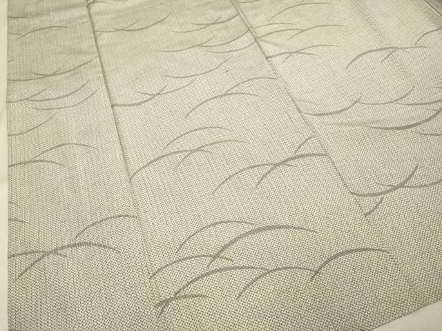 平和屋着物▽上質な紬　単衣　芝文　正絹　逸品　DAAV3169du