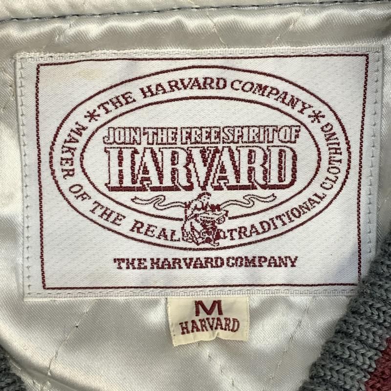 中古】HARVARD UNIVERSITY 90s レザースタジャン RED/GRY サイズ