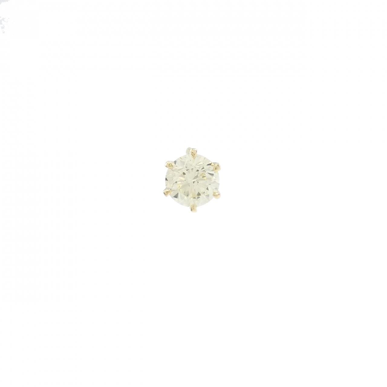 リメイク K18YG ソリティア ダイヤモンド ピアス 0.551CT 片耳