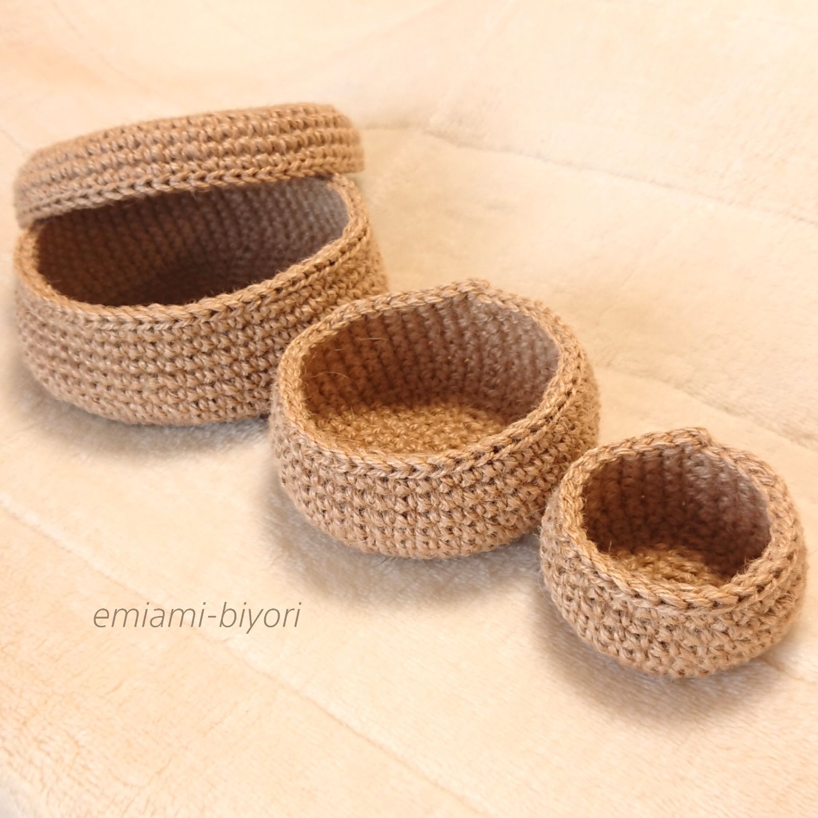 麻紐バスケット no.114 麻紐バスケット no.114