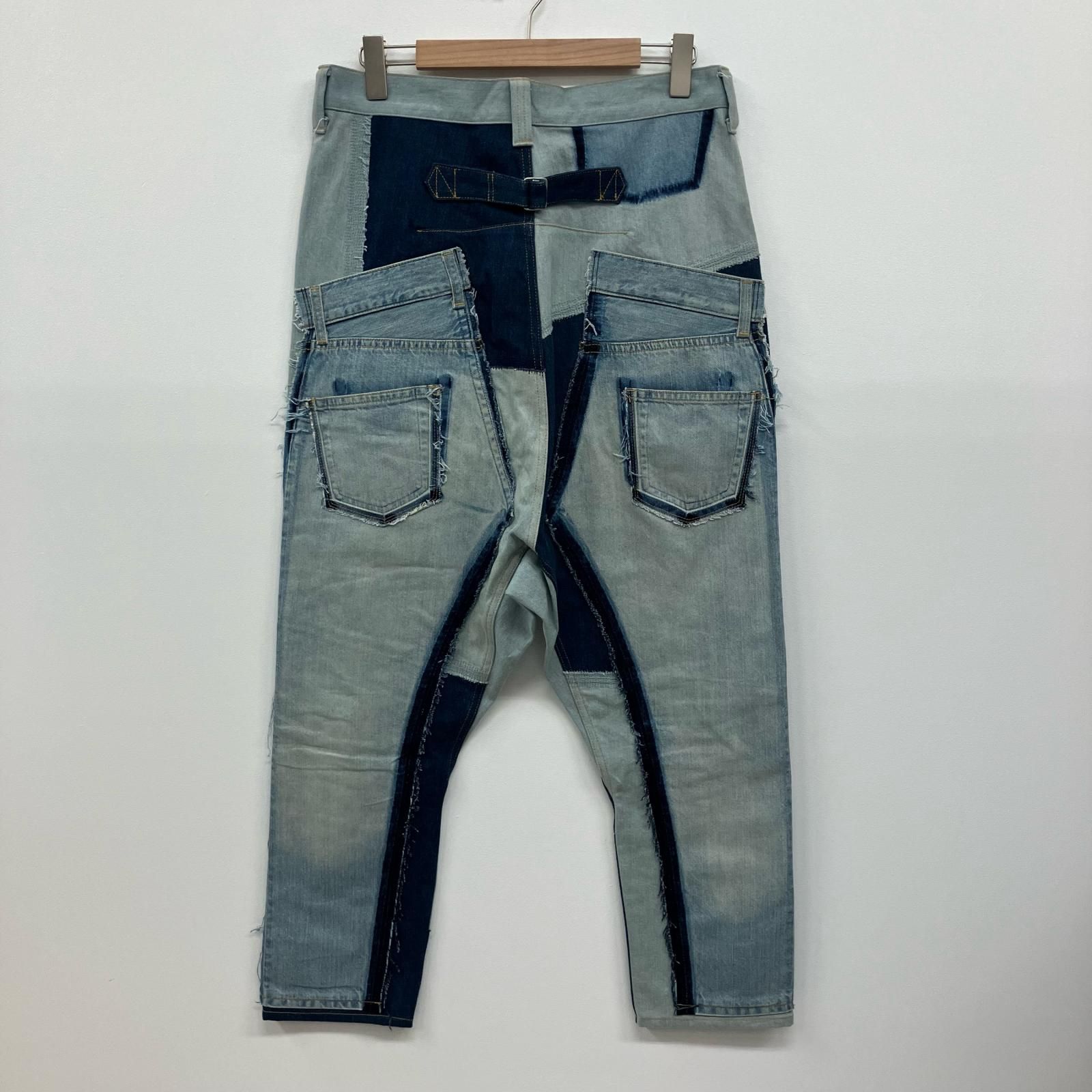 最高峰 イオン広店 JUNYA WATANABE COMME des GARCONS MAN | ジュンヤワタナベコムデギャルソンマン デニムパンツ パッチワークデニムパンツ WO-P016-051-1 ライトブルー サイズ S 107 最安価に挑戦！