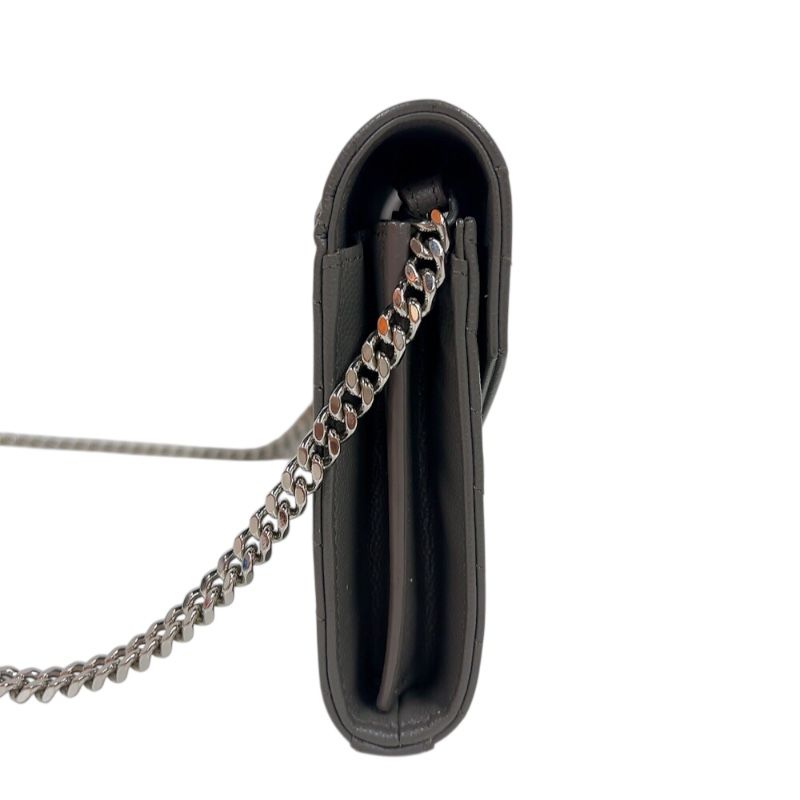 SAINT LAURENT チェーンウォレット グレー サンローラン SAINT LAURENT カサンドラエンベロープチェーン