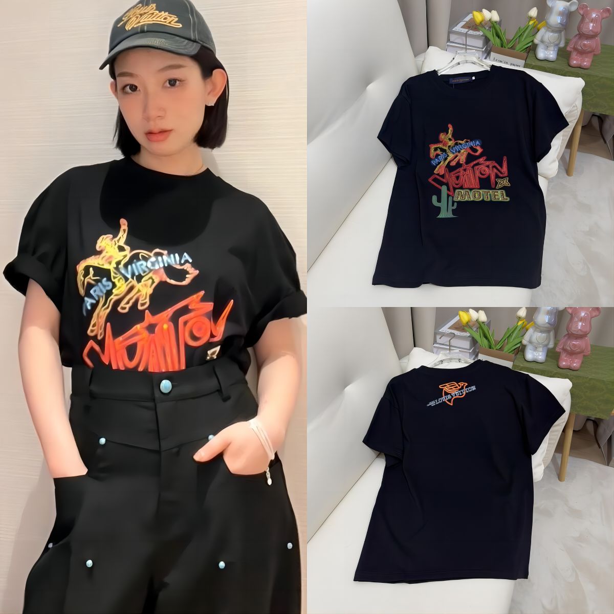 LOUIS VUITTON (ルイヴィトン) 半袖 Tシャツレディース ファッション 人気 新作 （05082706） - メルカリ