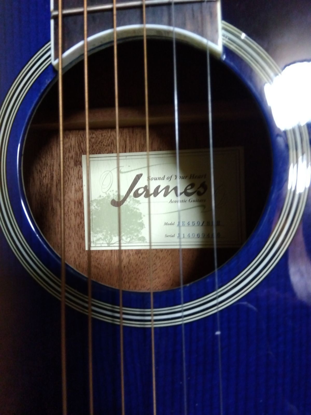 James JE450 SBBエレアコ 島村楽器コラボ、TOP単板で音の良さで