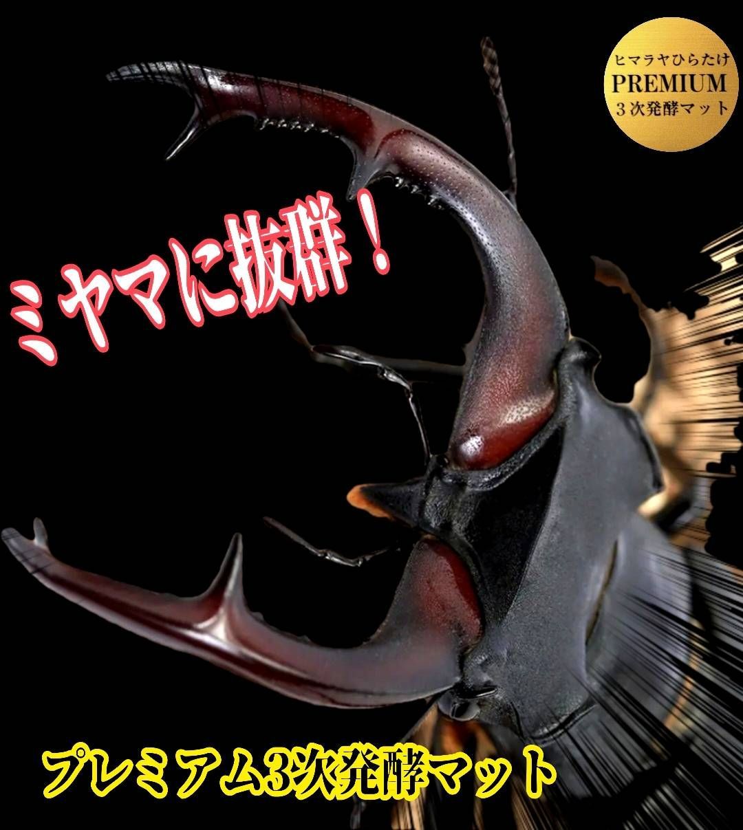 ミヤマクワガタに抜群 上 プレミアム3次発酵クワガタマット 40リットル 保存に便利なチャック付き袋 栄養添加剤 共生バクテリア3倍配合 アンタエウス ニジイロクワガタ ノコギリ ヒラタにも抜群 産卵にもお薦めです