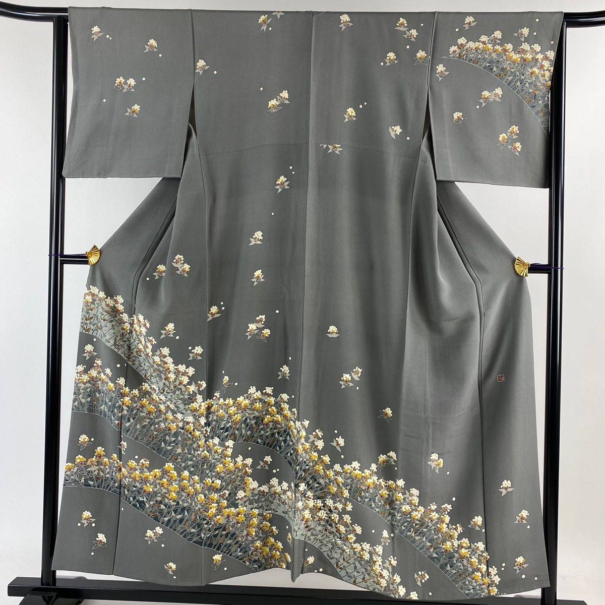 ❣️期間限定お値下げ❣️❪6722❫ ✿ 振袖 (正絹) ✿ ガード加工済 訪問着 身丈153cm 裄丈64cm M 袷 瀬端由美子 加賀友禅 ますいわ屋 落款