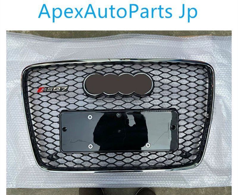 2007-2015 アウディQ7 RSQ7スタイルフロントグリル Q7用 RSQ7デザインフロントバンパーグリル エンブレム付き FFCRYSTALESIA_COM