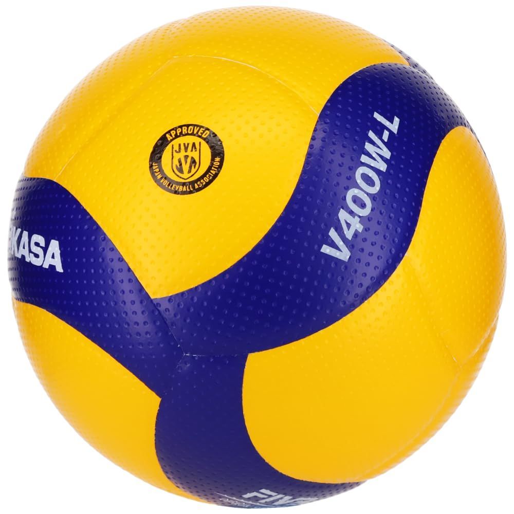 日本バレーボール協会検定球 小学生用 軽量4号 イエロー|ブルー バレーボール V400W-L ミカサ MIKASA 推奨内圧0.3 kgf|
