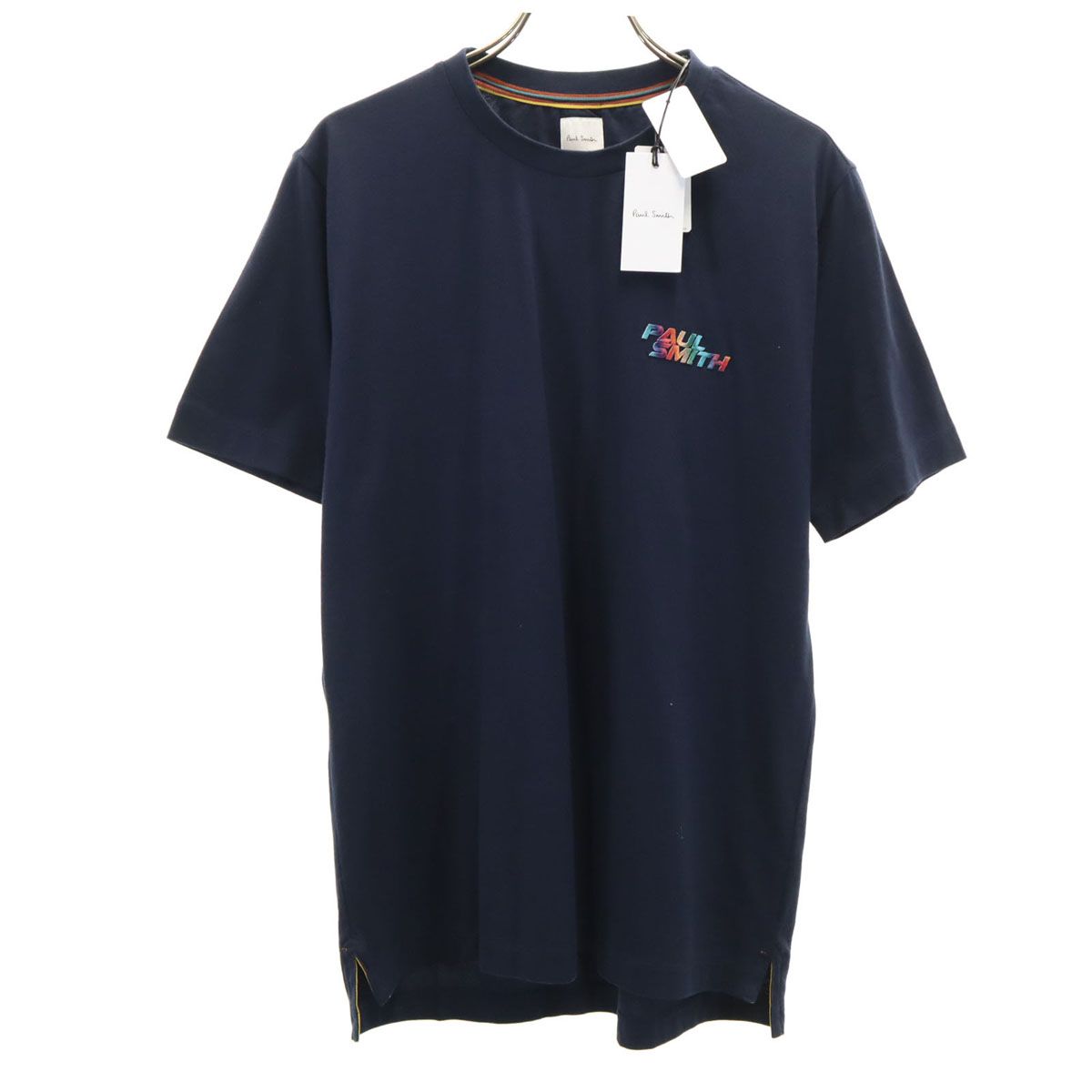 未使用 Paul Smith ポールスミス 日本製 半袖 Tシャツ S ネイビー 