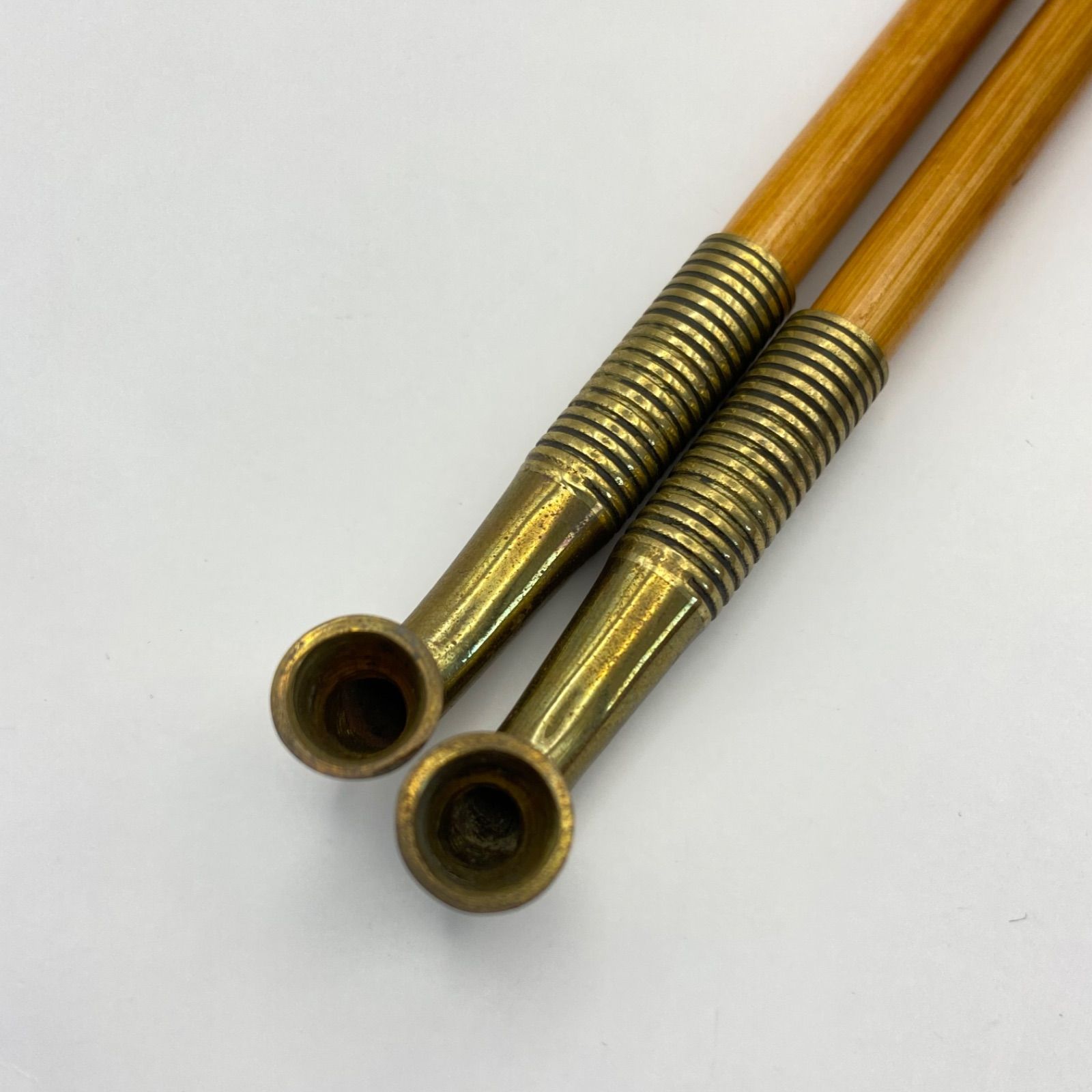 煙管 一双 糸目 紙箱入 茶道具 茶器 莨盆 キセル 伝統工芸品