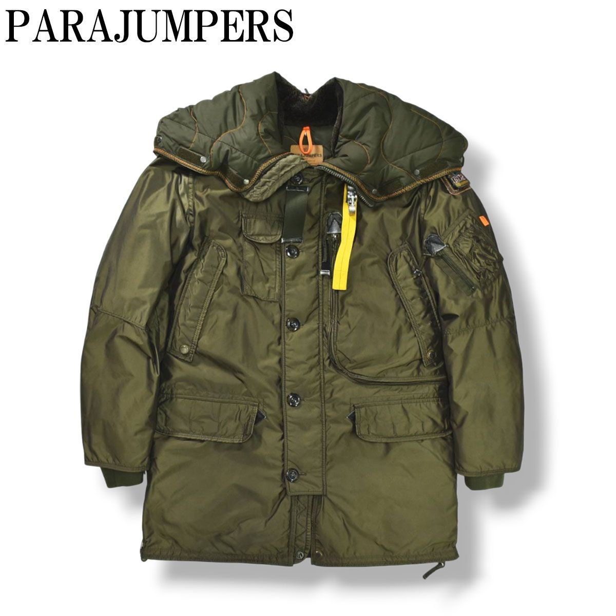 パラジャンパーズ PARAJUMPERS PJS マスターピース シリーズ MASTERPIECE SERIES フライト ダウンジャケット ミリタリー コート M オリーブグリーン メンズ