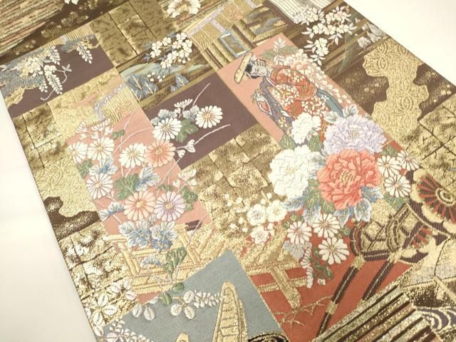 専用帯929 ●服部織物謹製 源氏絵巻文様 高級 正絹 六通 袋帯 楽天市場】服部織物 袋帯の通販