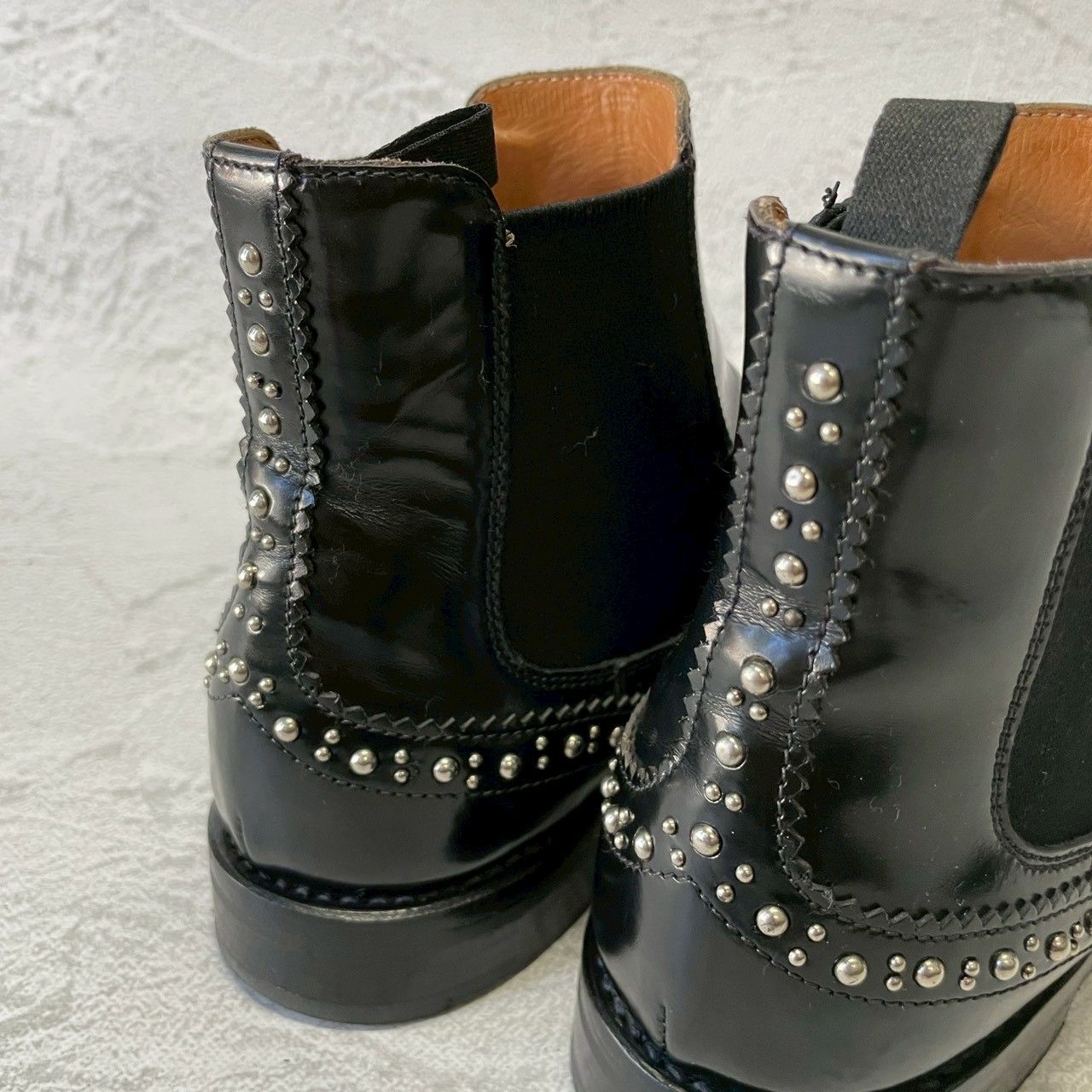  Church’s チャーチ KETSBY MET ケッツビーメット サイドゴア スタッズ チェルシーブーツ 黒 ブラック EU 37 23.5〜24 cm W 3388 サイドゴアブーツ ブーツ