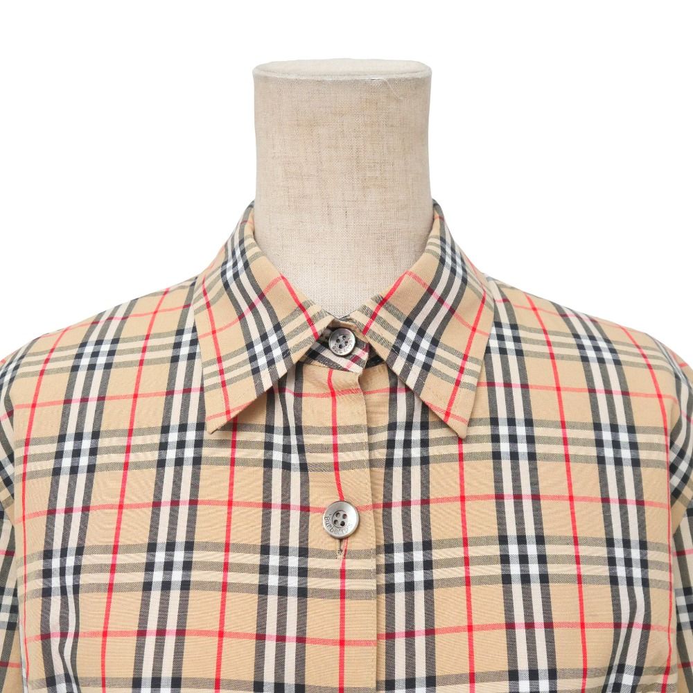 Burberrys バーバリーズ ヴィンテージ ワンピース サイズ40 チェック 半袖 ロング シャツワンピース ブランド古着 20251015 RA6312
