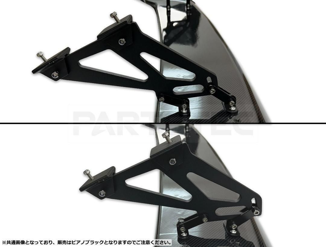 汎用 GTウイング 1450mm ピアノブラック リア ウイング スポイラー ...