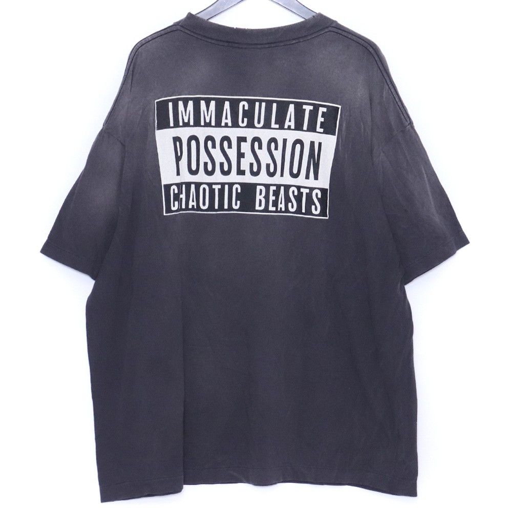 未使用 SAINT MICHAEL CP_SS TEE SMILE BLACK XXLサイズ