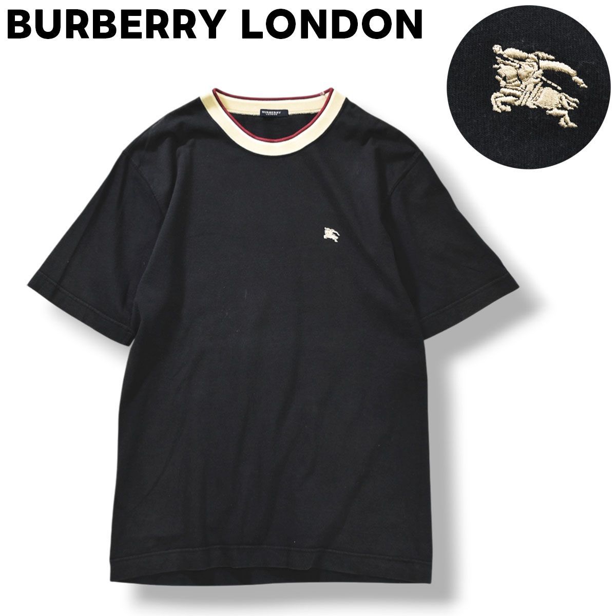 美品BURBERRY LONDONシャドーホース ビックロゴ刺繍 長袖