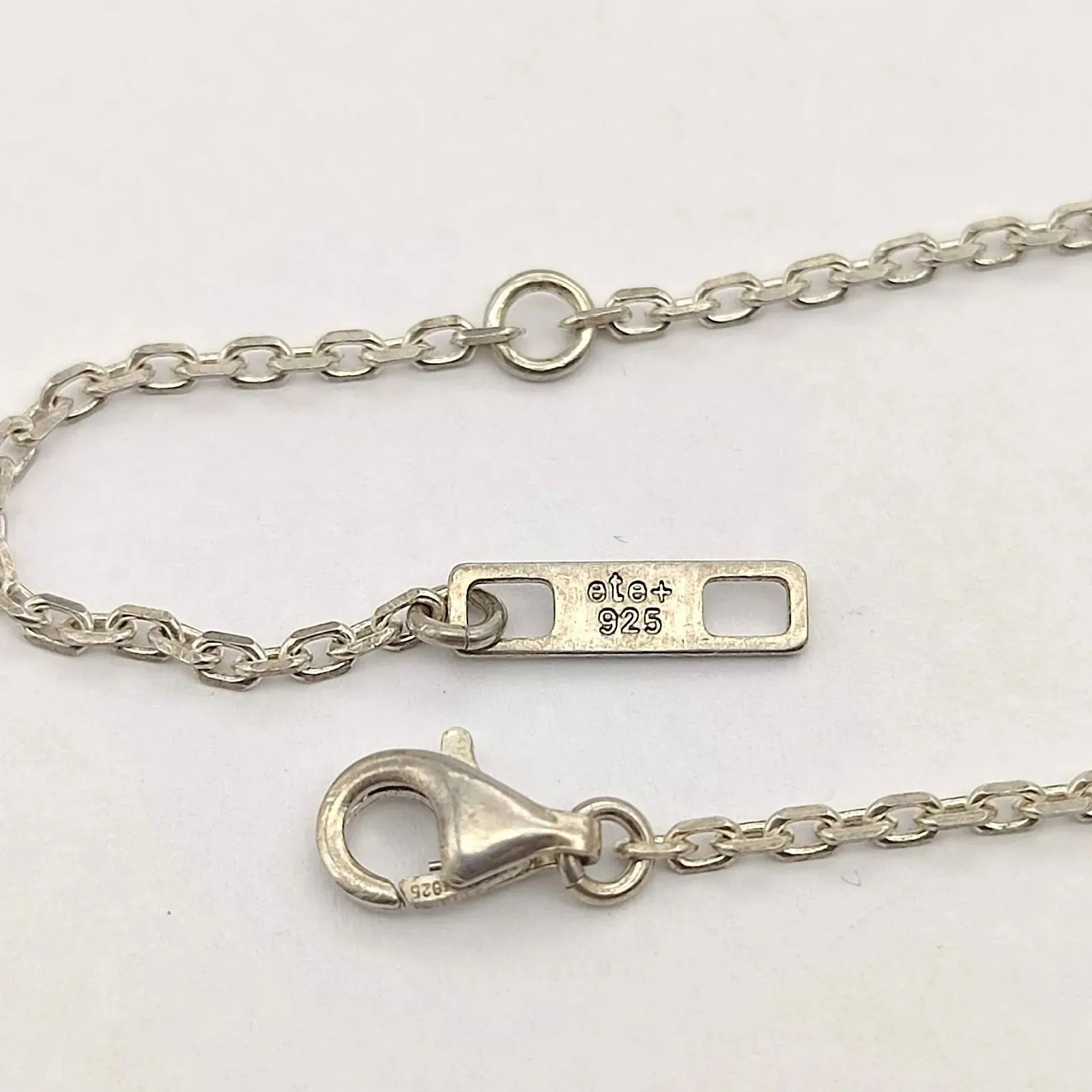 美品】ete エテ ネックレス K10 ダイヤ 0.02ct SILVER シルバー925 